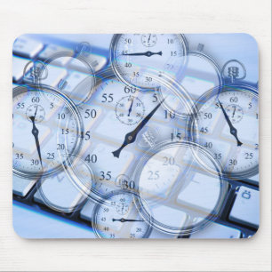 Watches Clocks Keyboard Office Mouse Mat