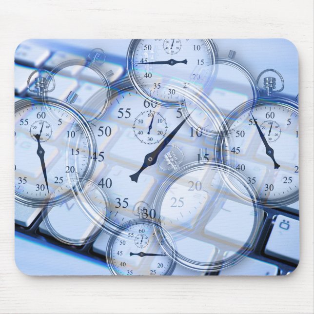Watches Clocks Keyboard Office Mouse Mat (Front)