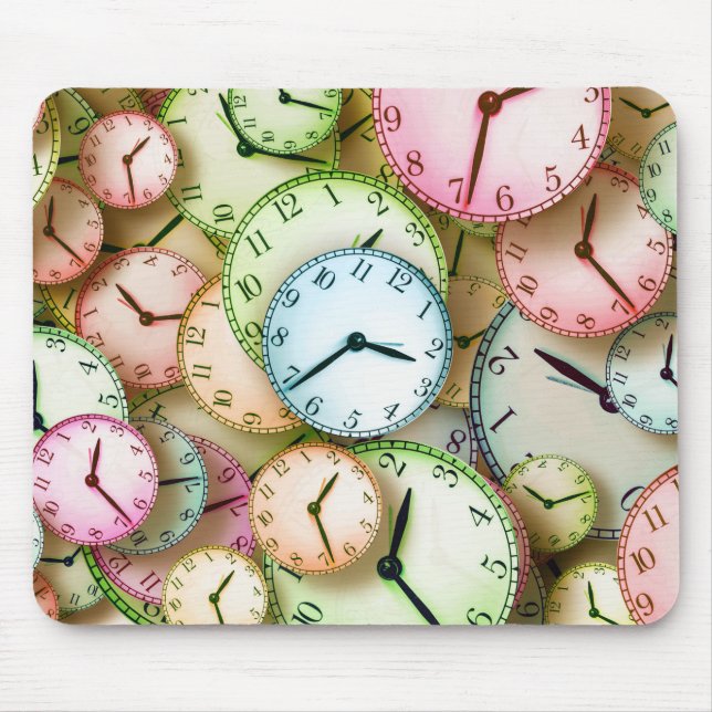 Watches Clocks Office Work School Club Shop Mouse Mat (Front)