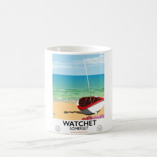 Watchet Somerset vintage train poster Coffee Mug