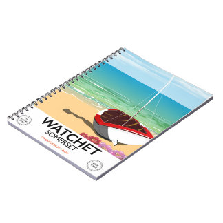 Watchet Somerset vintage train poster Notebook