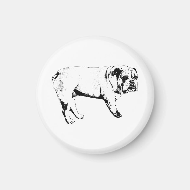 Watchful Bulldog Magnet (Front)