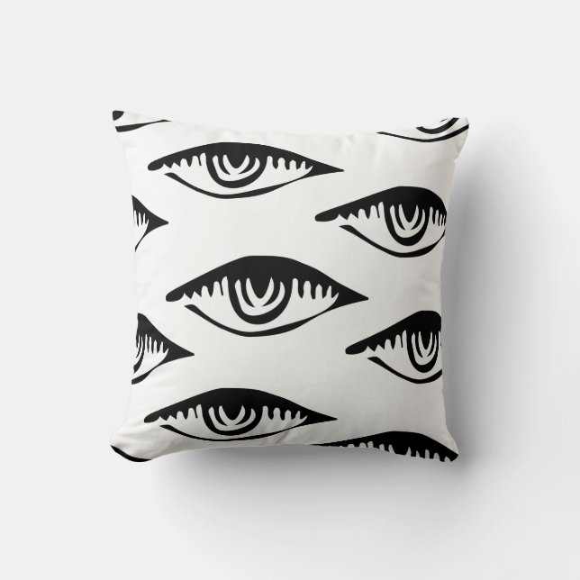 Watchful Eyes Vintage Cushion (Front)