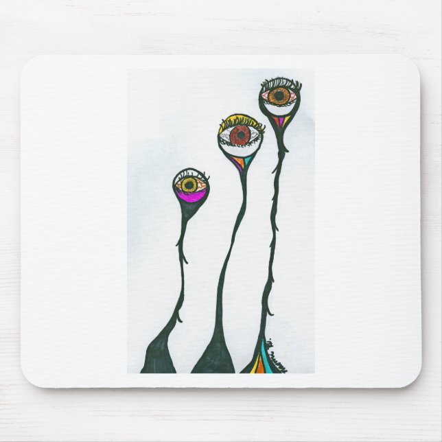 Watchful Eyes, who is watching you? Surrealistic Mouse Mat (Front)