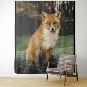 Watchful Fox Tapestry