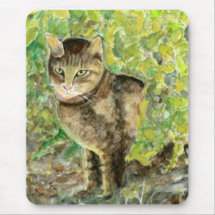 Watchful Half-Burmese Cat Mousepad