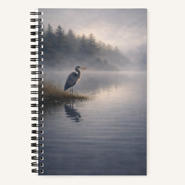 Watchful Heron | Great Blue Heron | Notebook (Front)