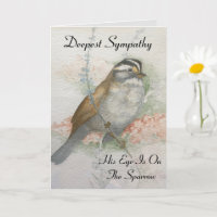 Watchful Sparrow Deepest Sympathy Bible Quote