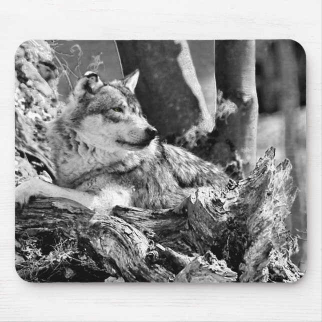 watchful wolf mouse mat (Front)