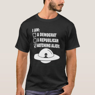 Watching Aliens  Ufo Space Ship Extraterrestrial A T-Shirt