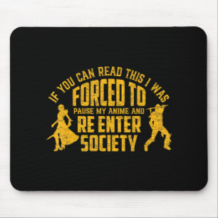 Watching Anime For Men Women Kawaii Cute Japanese Mouse Mat