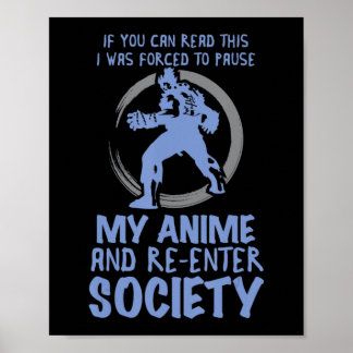 Watching Anime For Men Women Kawaii Cute Japanese  Poster