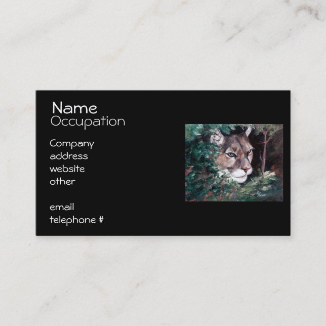 Watching Cougar Business Card (Front)
