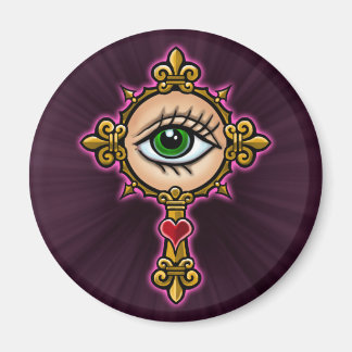 Watching Eye Cross Design Magnet