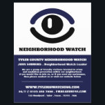 Watching Eye, Neighborhood Community Watch Advert Flyer<br><div class="desc">Watching Eye,  Neighborhood Community Watch Advertising Flyer by The Business Card Store.</div>