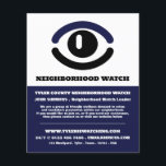 Watching Eye, Neighborhood Community Watch Advert Flyer<br><div class="desc">Watching Eye,  Neighborhood Community Watch Advertising Flyer by The Business Card Store.</div>