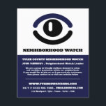 Watching Eye, Neighborhood Community Watch Advert Flyer<br><div class="desc">Watching Eye,  Neighborhood Community Watch Advertising Flyer by The Business Card Store.</div>