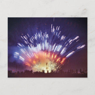 Watching Fireworks Postcard