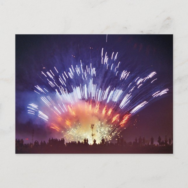 Watching Fireworks Postcard (Front)