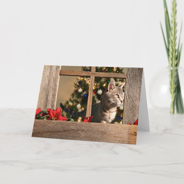 Watching for Santa Claus Holiday Card (Front)