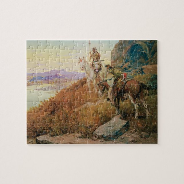 Watching for the White Man's Boats by OC Seltzer Jigsaw Puzzle (Horizontal)