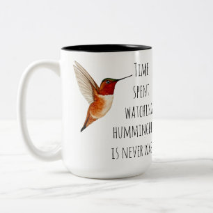 Watching Hummingbirds Two-Tone Coffee Mug