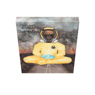 Watching It Burn Quarantine Yoga Hazmat Suit Canvas Print