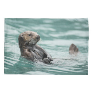 Watching Sea Otter Pillowcase