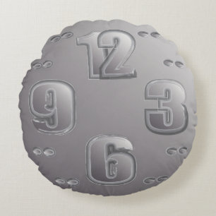 watching the clock round cushion