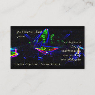 Watching The DJ Spin in Nightclub, Bar Business Card