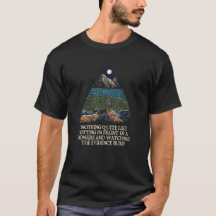 Watching the Evidence Burn Camping  Camper Humour  T-Shirt