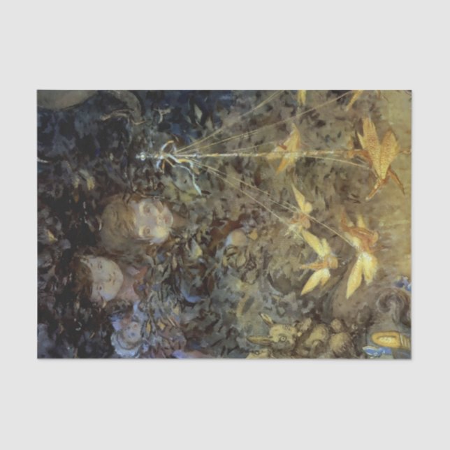 “Watching the Fairies” by Beatrice Goldsmith Tissue Paper (Front)