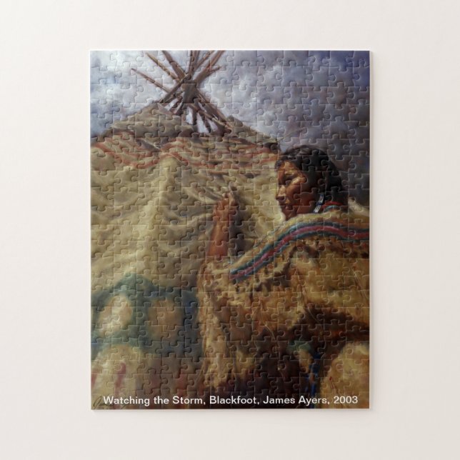 Watching the Storm, Native American puzzle (Vertical)
