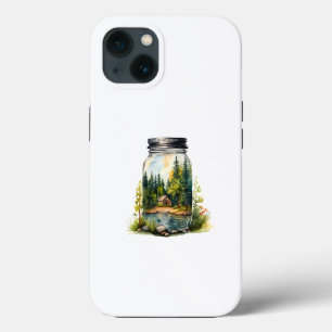 Watching the stream, the house in a glass jar iPhone 13 case