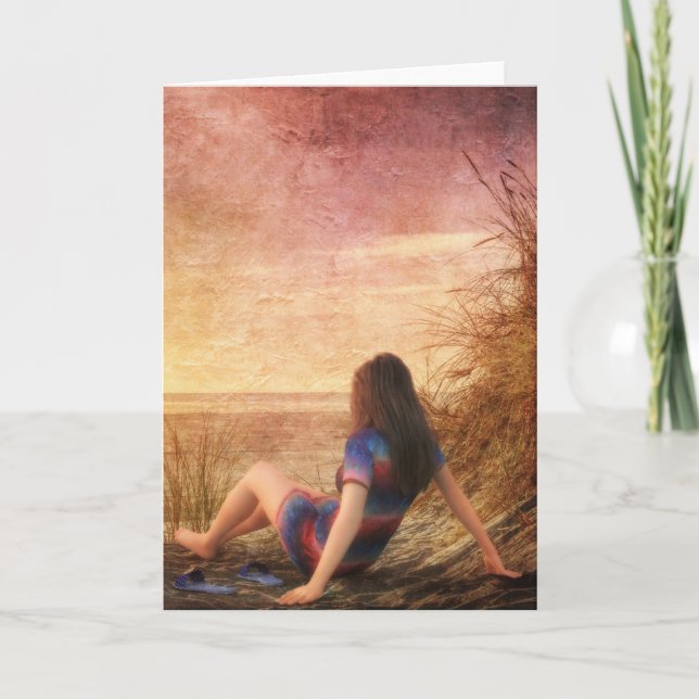 Watching the sunset card (Front)