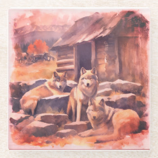 Watching time move on glass coaster