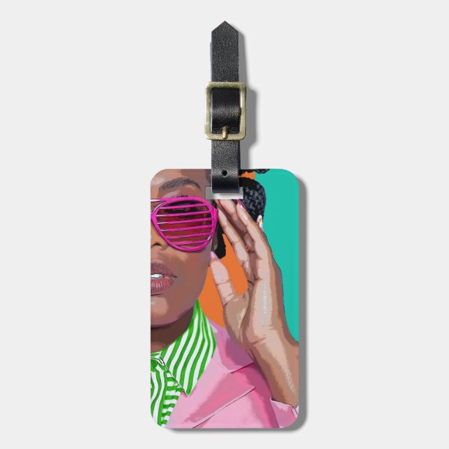 Watching U. Watching Me. Luggage Tag. Luggage Tag (Front Vertical)