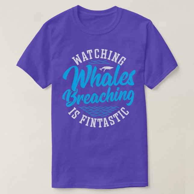 Watching Whales Breaching  T-Shirt (Design Front)