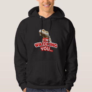 Watching You Bearded Dragon Beardie Reptile Hoodie