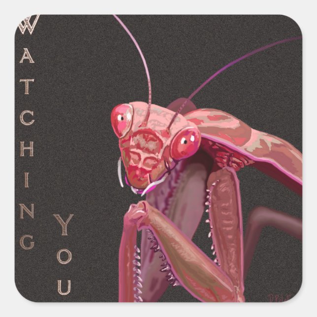 Watching You - Pink Version Square Sticker (Front)