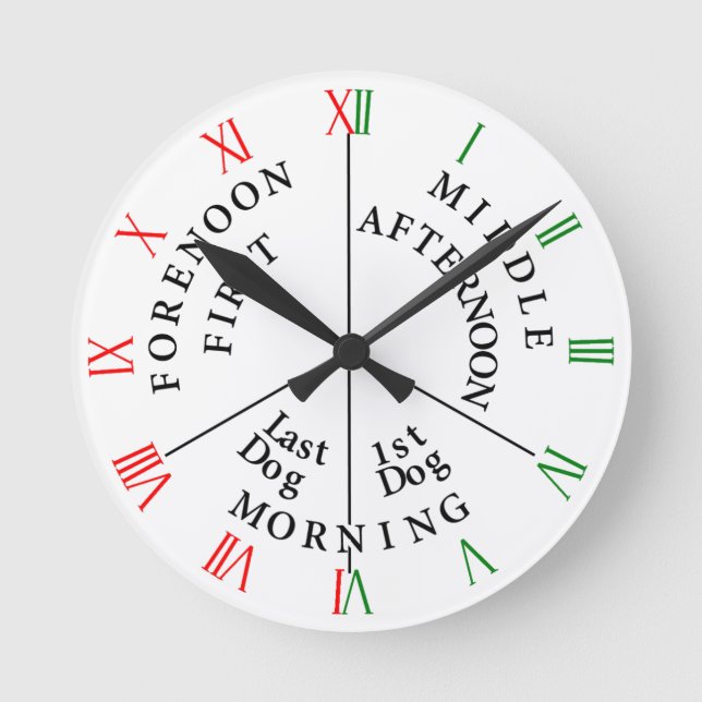 Watchkeeping  Mens  Round Clock (Front)