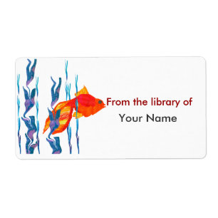 Watecolor Cute Red Fish  Digital Quilt