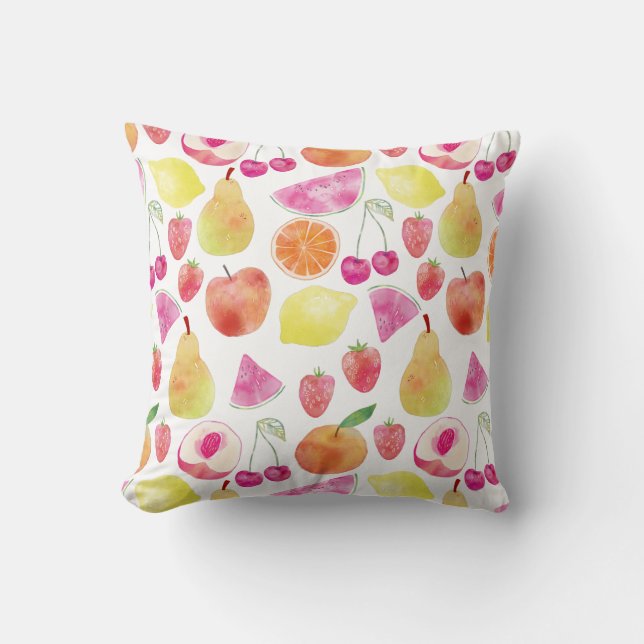 Watecolor Fruit Art Cushion (Front)