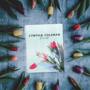 Watecolor Tulips Bouquet Illustration Florist  Planner