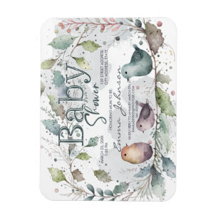 Watecolour Nature Baby Shower Magnet