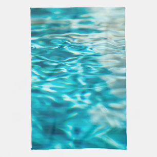 Water Abstract Blue Green Turquoise Aqua Sea Tea Towel