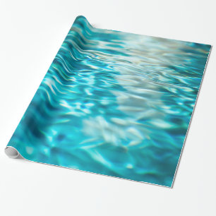 Water Abstract Blue Green Turquoise Aqua Sea Wrapping Paper