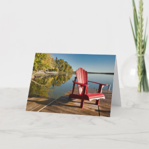 Water   Adirondack Chair at the Lake Card