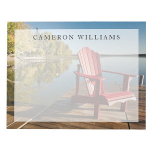 Water Adirondack Chair at the Lake Notepad