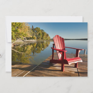Water   Adirondack Chair at the Lake Thank You Card